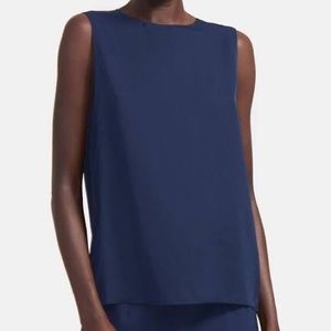 Theory silk crew neck top